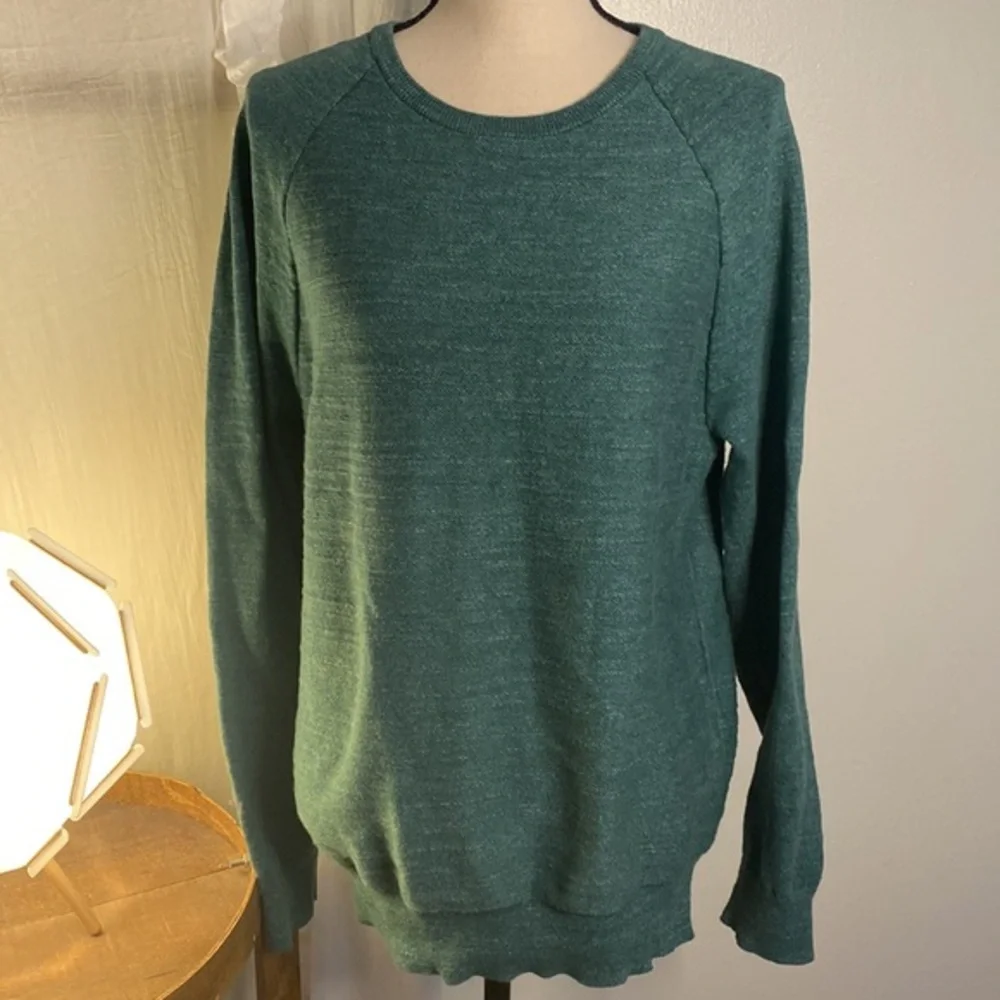 J. Crew Men's Crew Neck Green Slim Fit Sweater Size Large